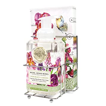 Michel Design Deborah's Garden Soap and Napkin Set