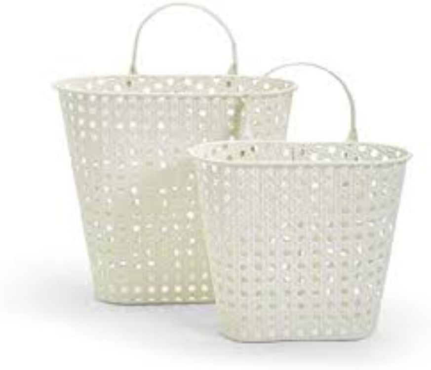 Two's Company Cane Pattern Baskets (2)