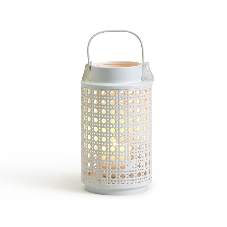 Two's Company Cane Webbing Patern Lantern