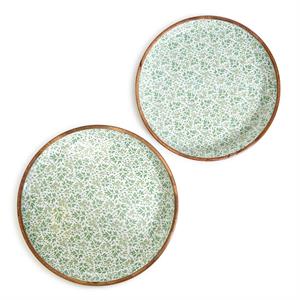 Two's Company Countryside Wood Round Tray