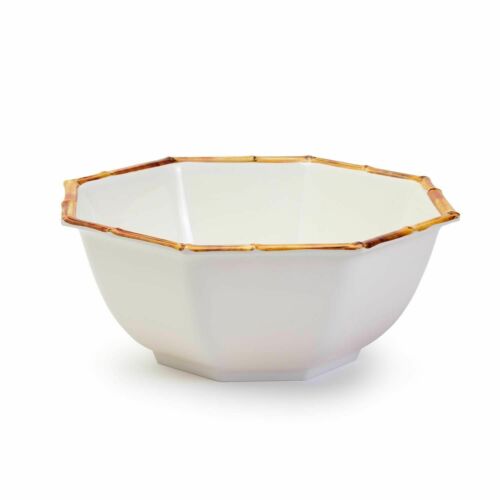 Two's Company Bamboo Octogan Serving Bowl