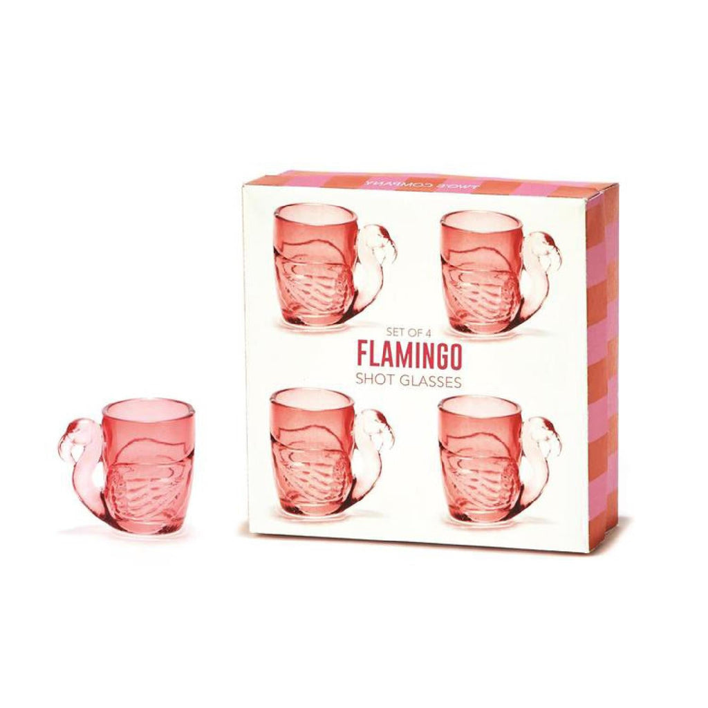 Two's Company PInk Flamingo Shot Glasses