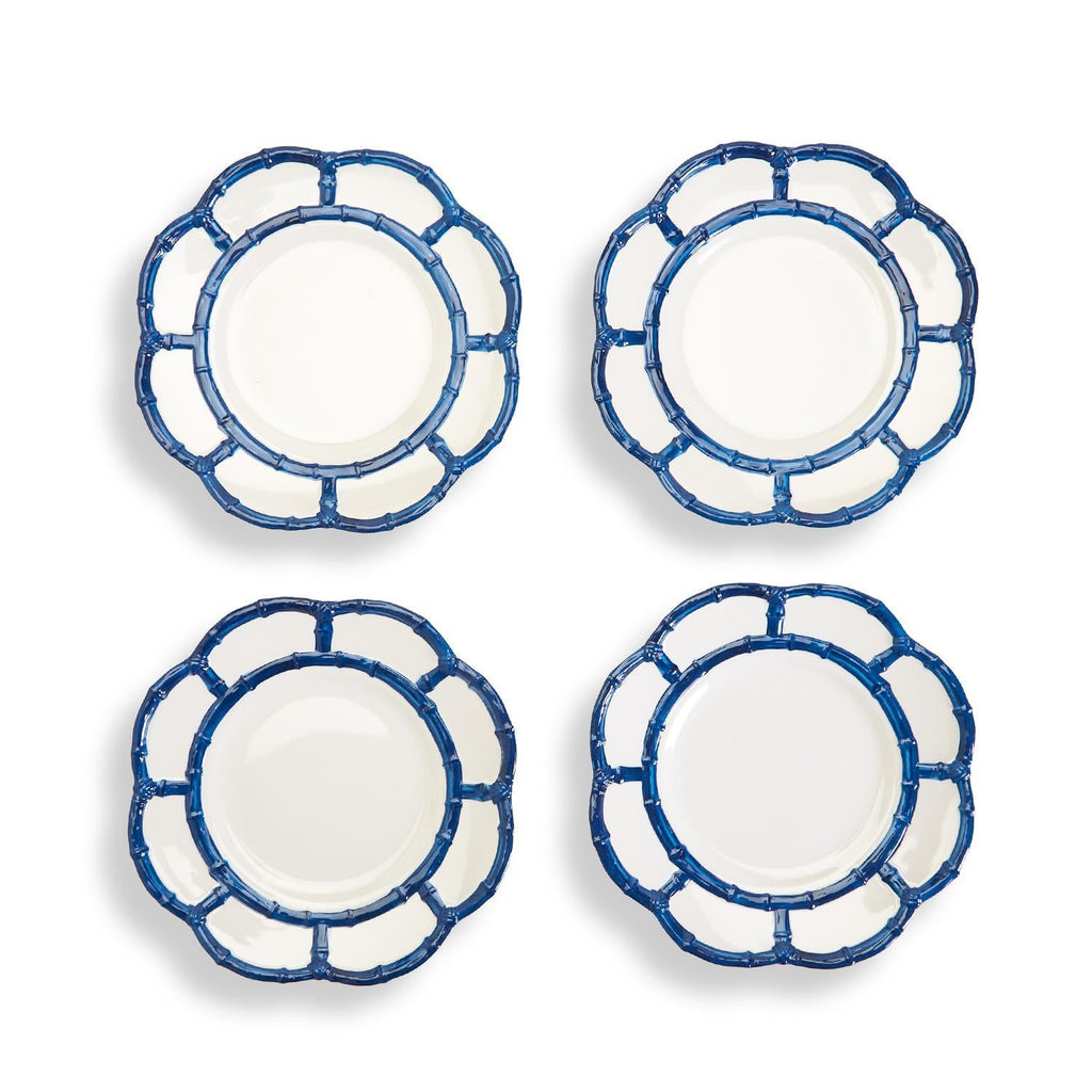 Two's Company Blue Bamboo Accent Plate (4)