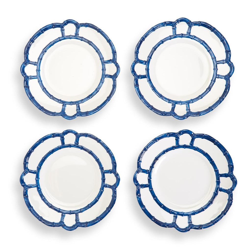 Two's Company Blue Bamboo Touch Dinner Plate