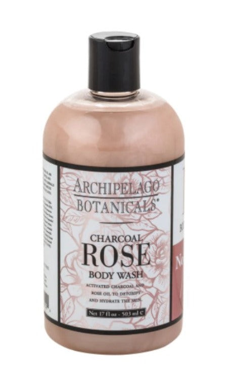 Archipelago Charcoal Rose 17oz Body Wash