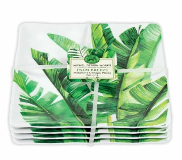 Michel Design Palm Breeze Canape Plates (4)