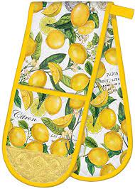 Michel Design Lemon Basil Oven Mitt