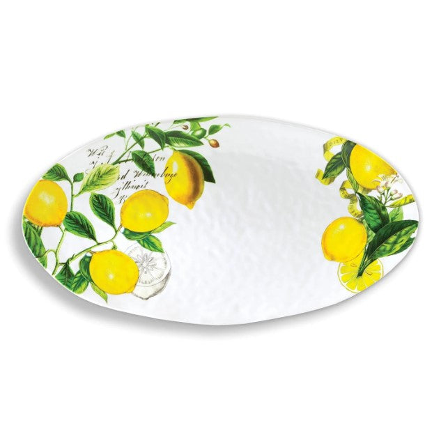 Michel Design Lemon Basil Oval Platter