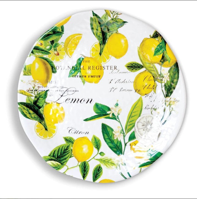 Michel Design Lemon Basil Round Platter