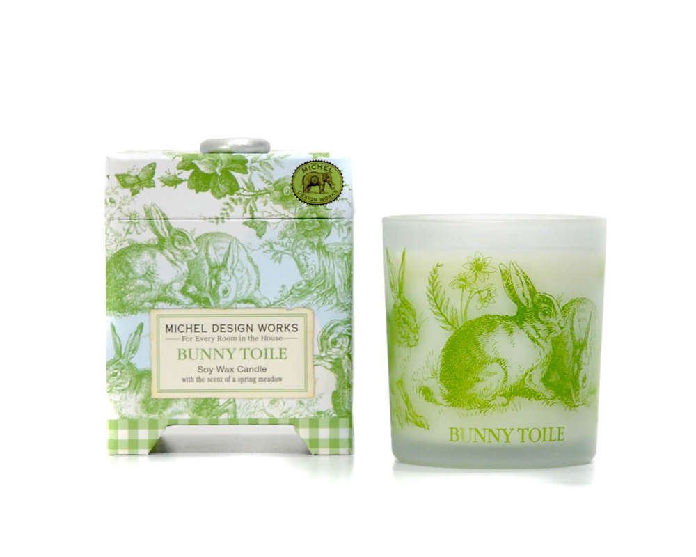 Michel Design Bunny Toile Soy Wax Candle