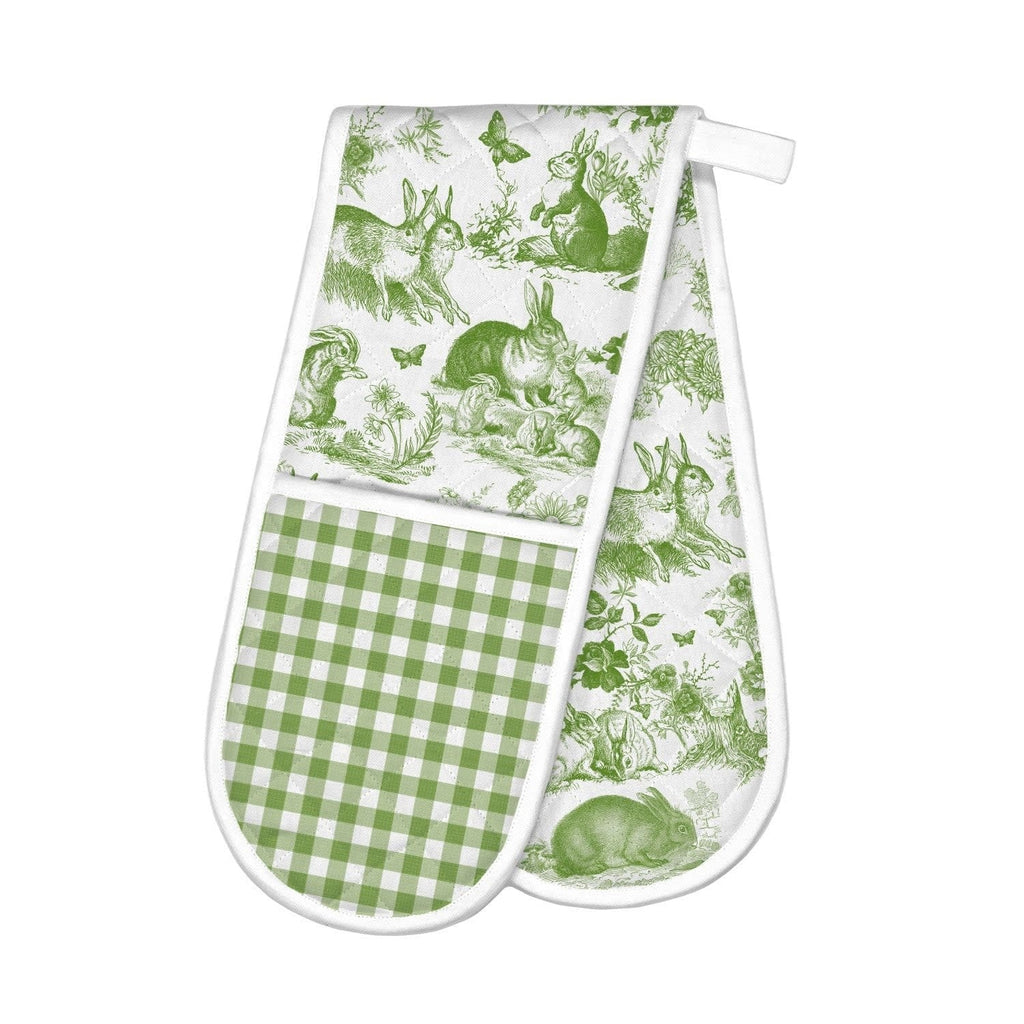 Michel Design Bunny Toile Oven Mitt