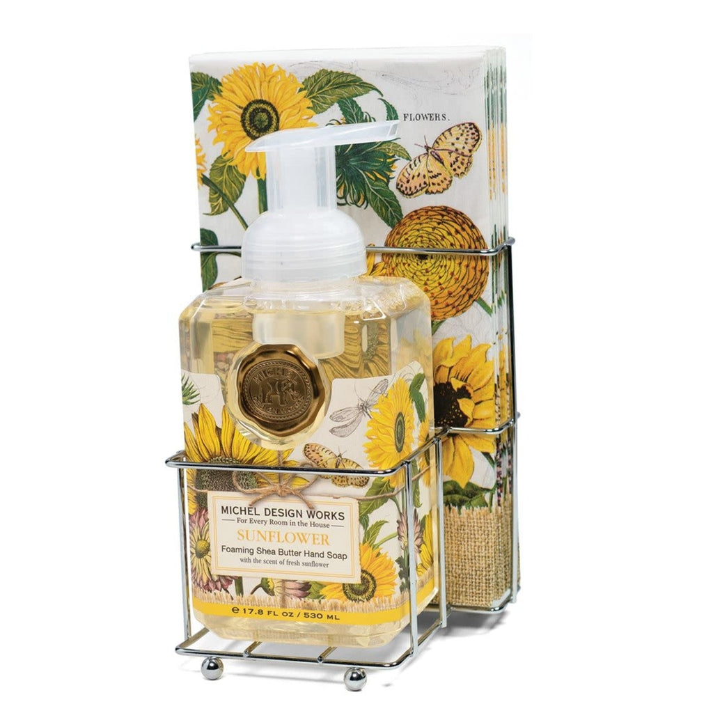 Michel Design Sunflower Soap and Napkin Set